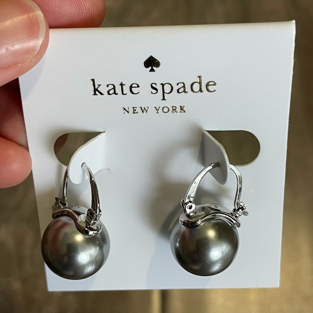 Kate Spade Silver Pearl Earrings - Picture 6 of 8